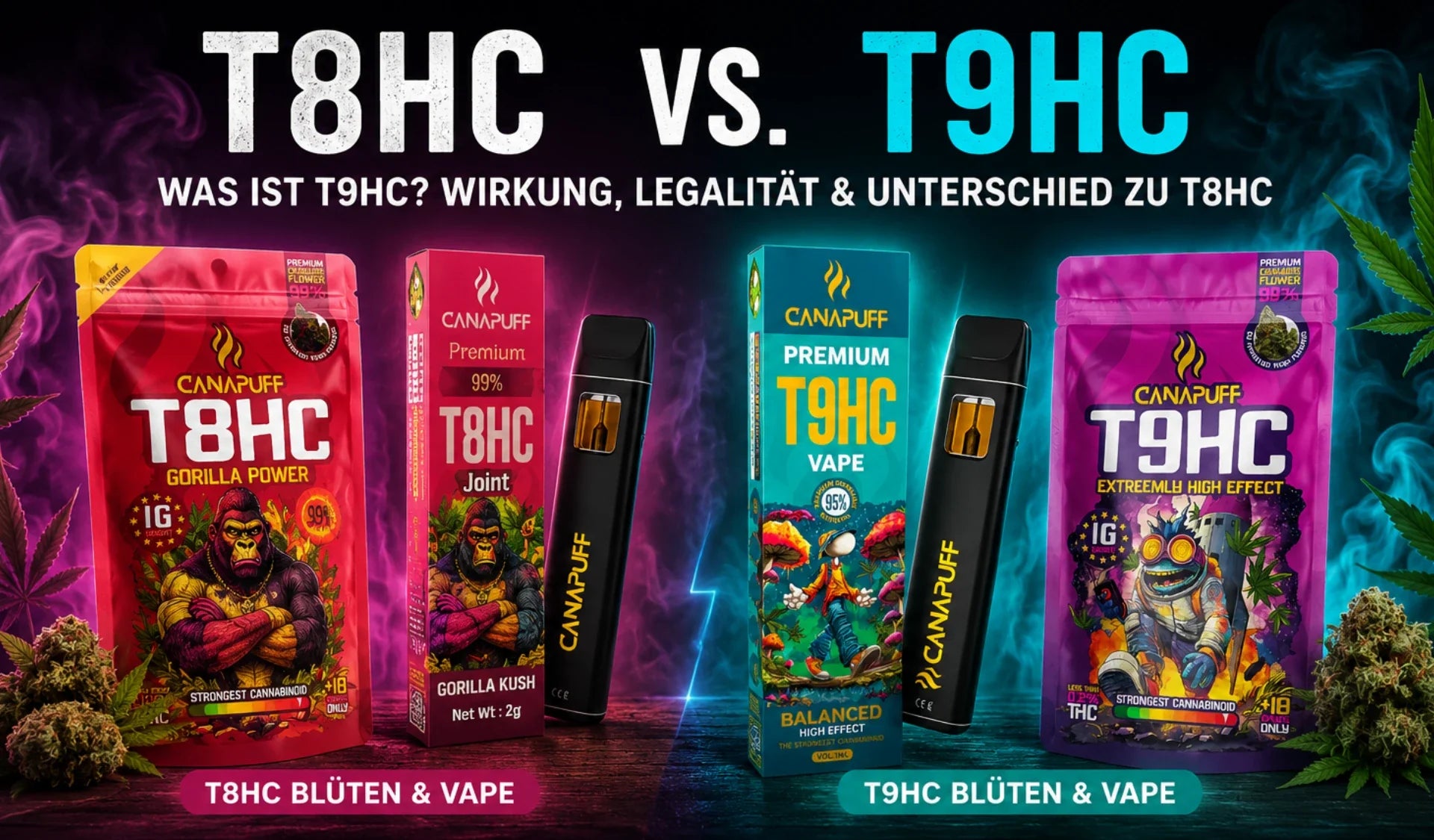 Was ist T9HC? Wirkung, Legalität und Unterschied zu T8HC