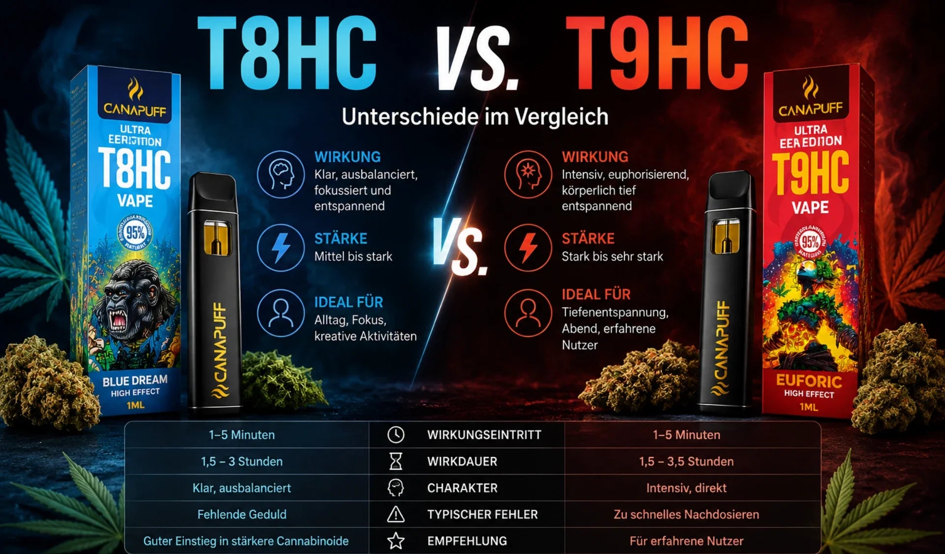 T8HC vs. T9HC: Unterschiede im Vergleich