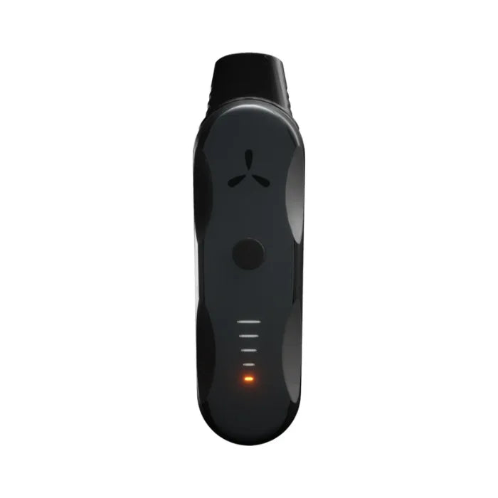 AirVape XS GO Vaporizer Vorderseite mit Knopf und fünf LED-Anzeigen für die Temperaturstufen
