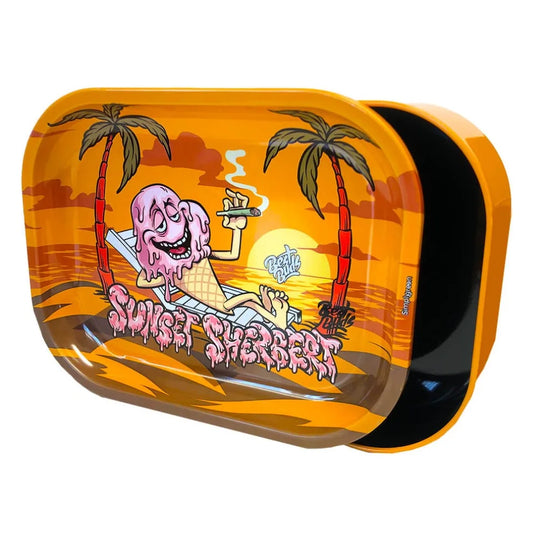 Best Buds Sunset Sherbert Rolling Tray Metall Thin Box mit Aufbewahrungsbox kaufen