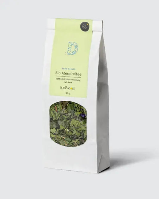 BioBloom Bio Atemfreitee „deep breath“ – 35 g Teemischung mit Hanf