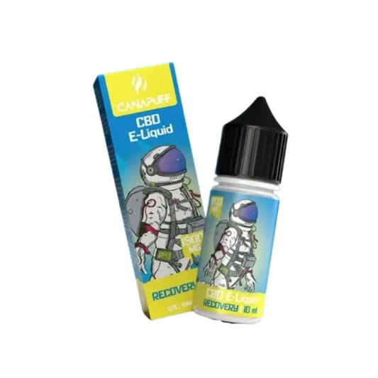 Canapuff CBD Liquid Recovery 1500mg 10ml Flasche mit Verpackung