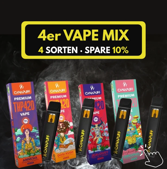 THP420 Vape von Canapuff 4 Sorten-Set Bundle