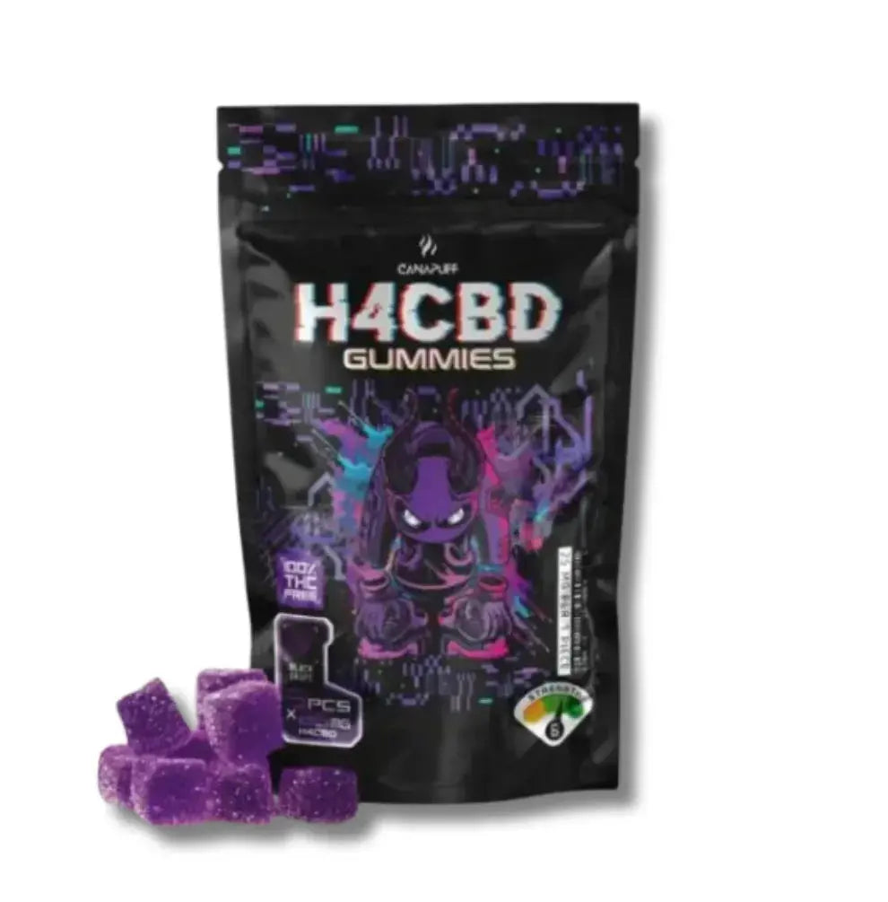 CanaPuff H4CBD Gummies Schwarze Traube 5 Stück 25mg 125mg Gesamtgehalt 0 Prozent THC