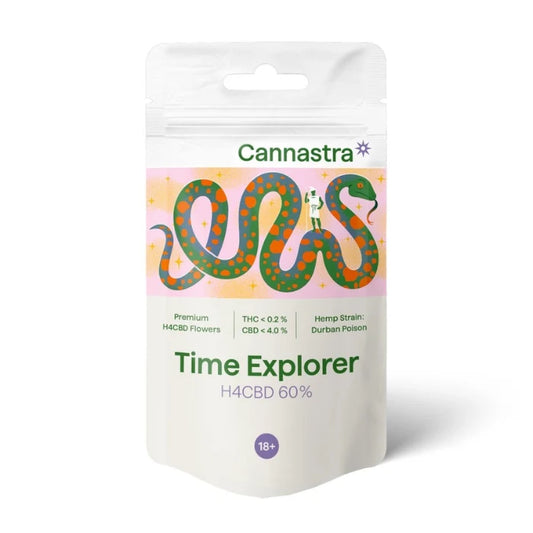 Blüten Time Explorer Durban Poison 60%, Vorderseite der Packung