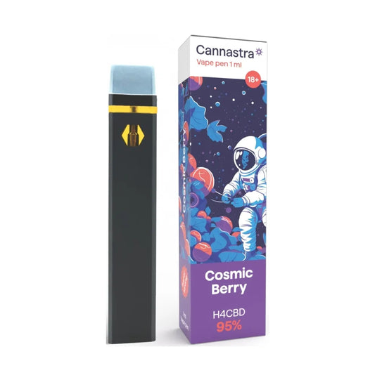 Cannastra H4CBD Vape Pen Cosmic Berry 95% 1ml Blueberry Haze Einweg Vape lila kaufen KANNOBA