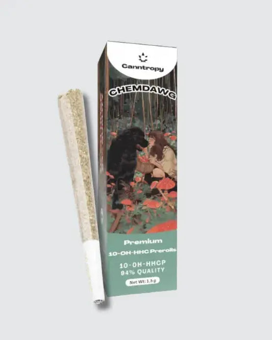 Canntropy Chemdawg 10-OH-HHCP Preroll – Premium vorgerollter Joint mit 94 % Qualität, entspannender Effekt durch 10-OH-HHCP Cannabinoid, 1,5 g Inhalt.