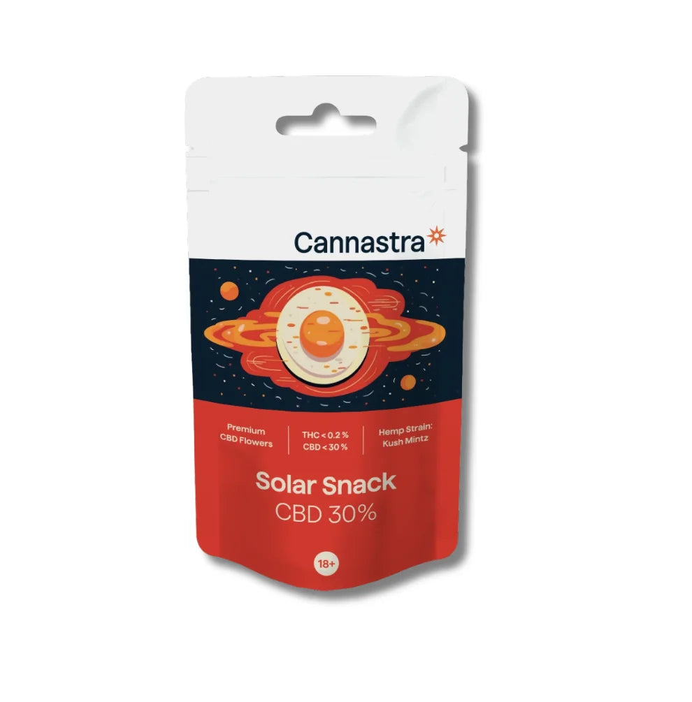 Cannastra CBD Blüten Solar Snack Kush Mintz 30% CBD technisches Cannabis kaufen KANNOBA