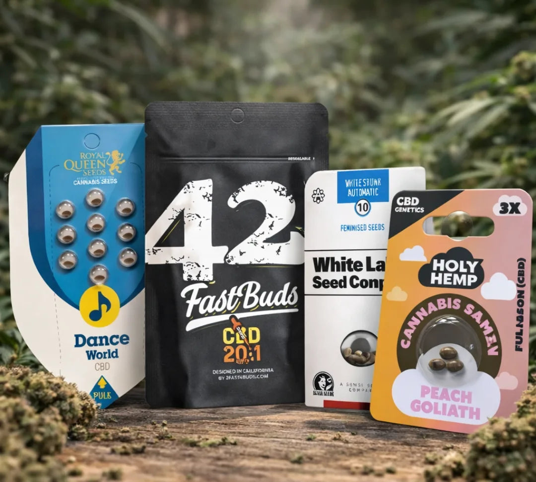 CBD Cannabissamen kaufen - Dance World CBD, Fast Buds 20:1, White Label und Holy Hemp Peach Goliath Samen im Überblick