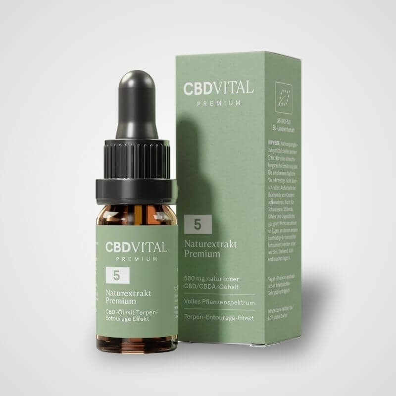 CBD Naturextrakt PREMIUM Öl 5% 10 ml (500 mg CBD)