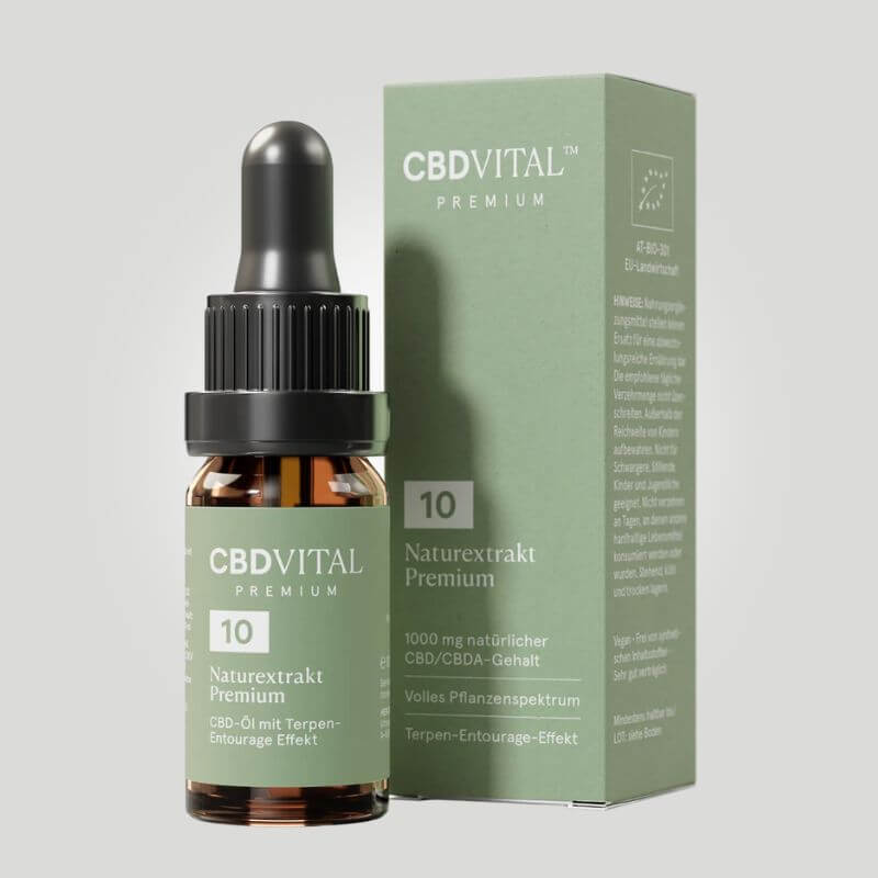 CBD Vital Naturextrakt Premium CBD Öl 10 ml mit CBD und CBDA