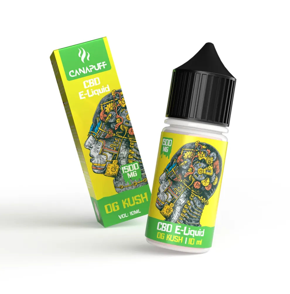 Canapuff CBD Liquid OG Kush 1500mg 10ml E-Liquid Flasche 15 Prozent CBD kaufen KANNOBA