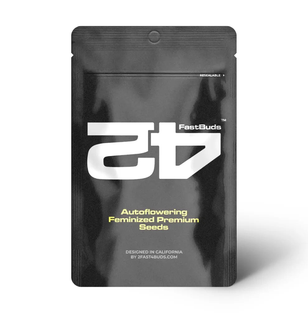 Fast Buds Autoflowering Feminized Gorilla Cookies Samen – schwarze wiederverschließbare Samenverpackung von 2Fast4Buds