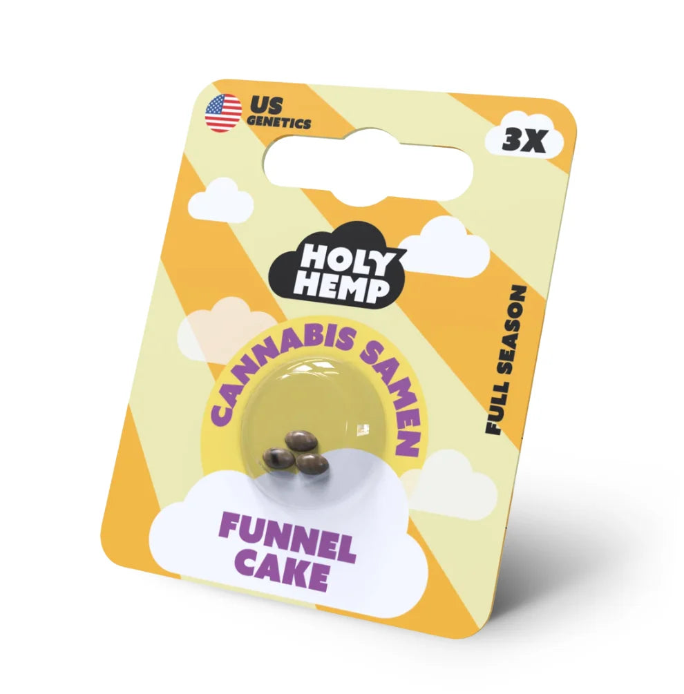 Holy Hemp Funnel Cake Feminisiert – 3 Full-Season Cannabis Samen Verpackung