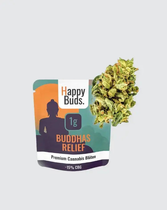 Buddha’s Relief CBG‑Blüten – 15 % CBG & natürliches Terpenprofil für innere Ruhe 1 Gramm Blüten