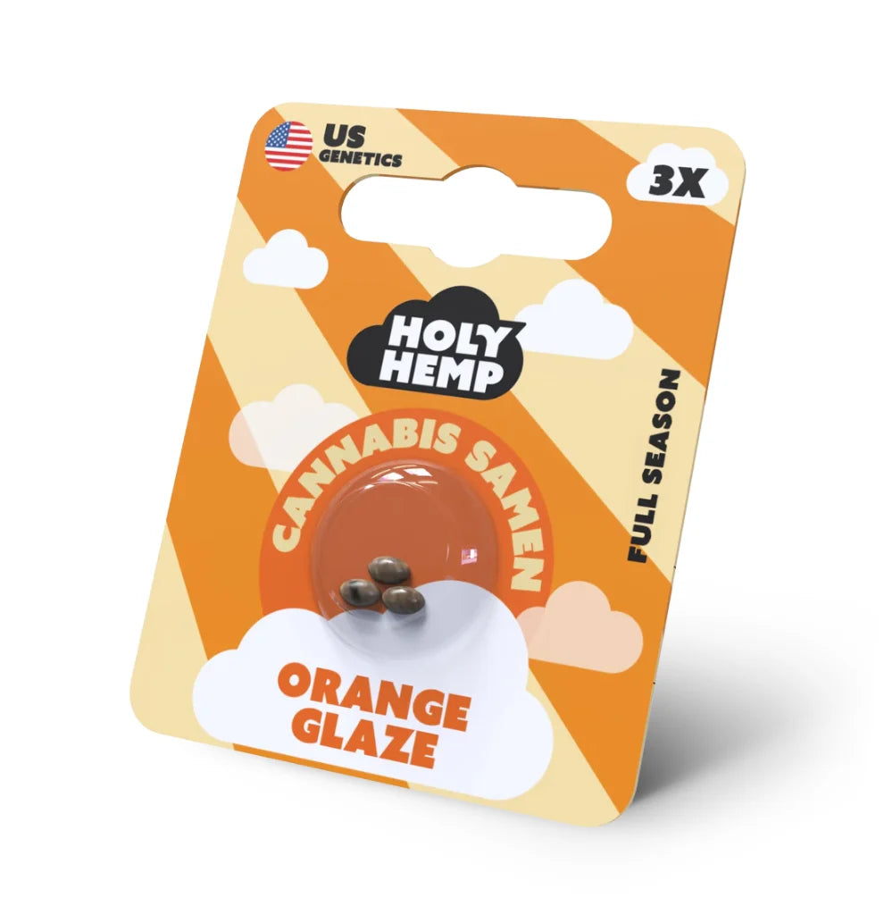 Holy Hemp Orange Glaze Feminisiert – 3 Full-Season Cannabis Samen Verpackung 1:1 CBD THC