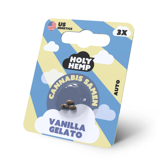 Holy Hemp Vanilla Gelato Auto Cannabis Samen – 3er Verpackung mit US Genetics, Autoflowering Hanfsamen