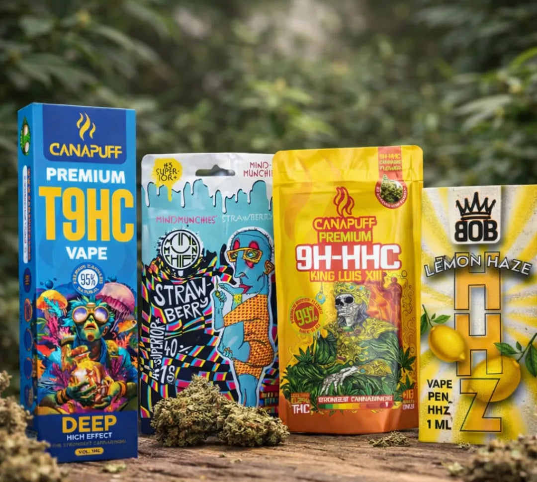 T9HC Vape und HHZ Produkte kaufen – Canapuff Vape, 9H-HHC Blüten, Strawberry Cannabis und Lemon Haze Vape Pen