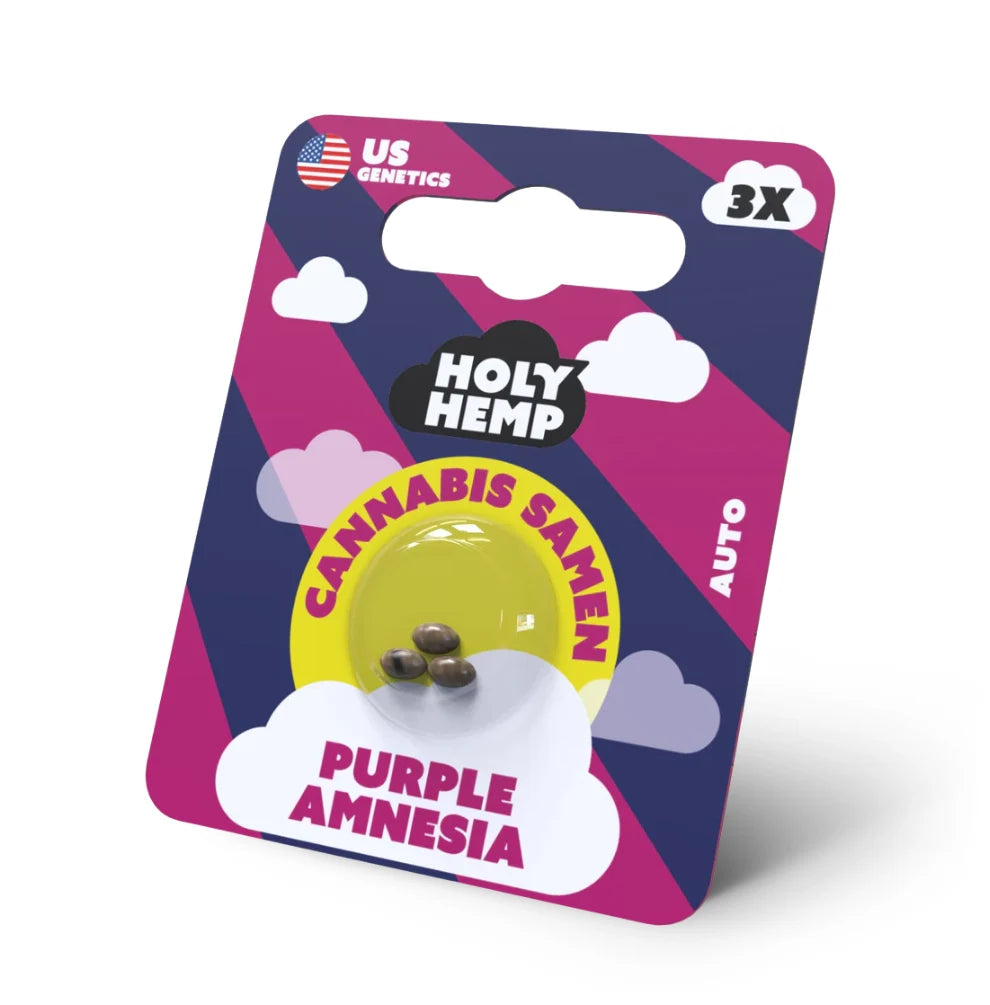 Holy Hemp Purple Amnesia Automatic – 3 feminisierte Autoflowering Cannabis Samen, Verpackung