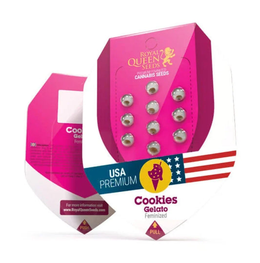  Royal Queen Seeds Cookies Gelato Samen Verpackung USA Premium feminisiert kaufen