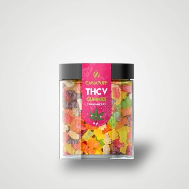 THCV Gummies Erdbeere front, Verpackung